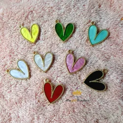 Dije corazones de resina 16x19 mm