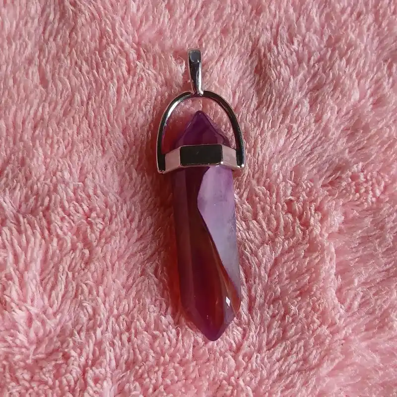 Dije cuarzo ágata rosa 1