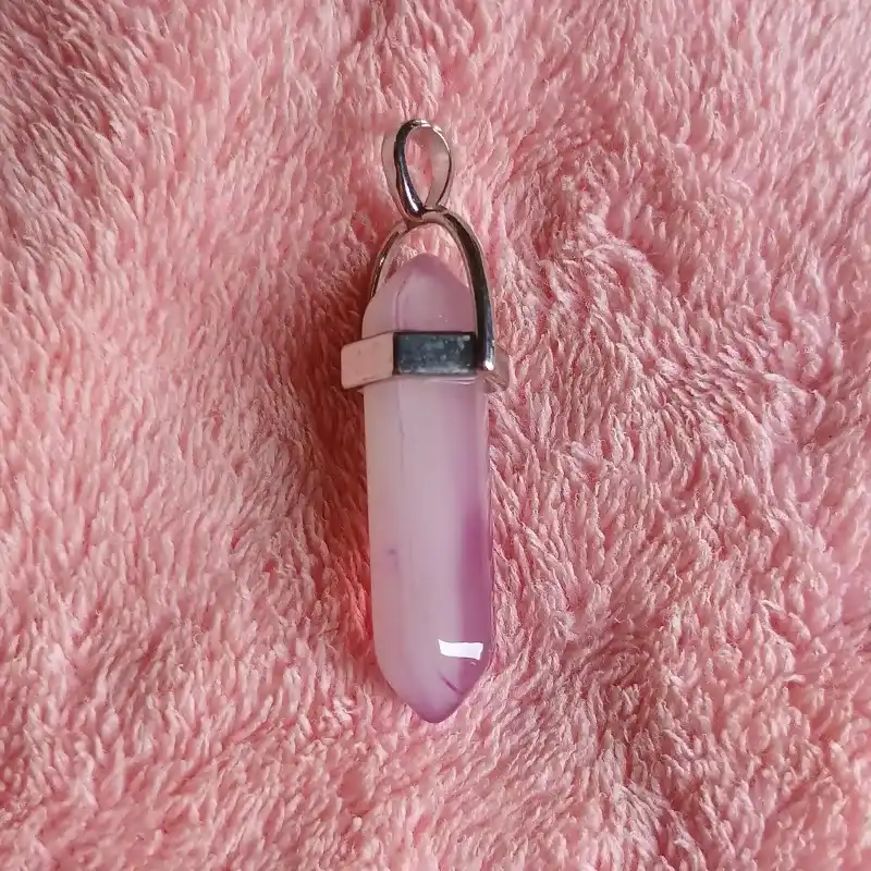 Dije cuarzo ágata rosa 3