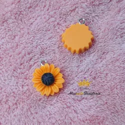 Dije Girasol de resina con engarse