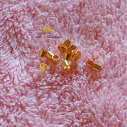 Escachalines tubulares dorados 2 mm