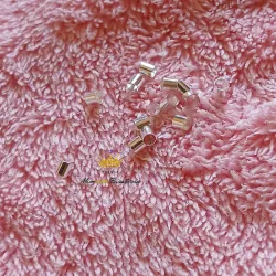 Escachalines tubulares plateados 2 mm