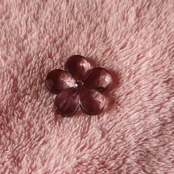 Flor acrílica 5 petalos grande negra transparente