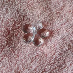 Flor acrílica 5 petalos grande transparente