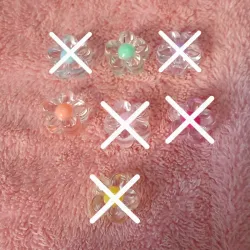 Flor transparente centro colores