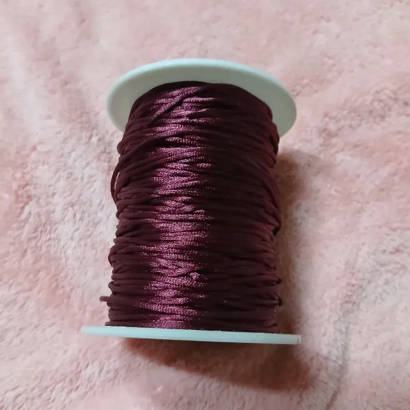 Hilo cola de rata rojo vino 1 mm
