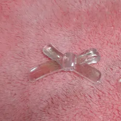 Lazo fino blanco transparente tornasol