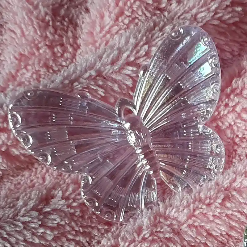 Mariposa grande rosa claro