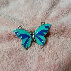 Mariposa imantada azul y verde azul