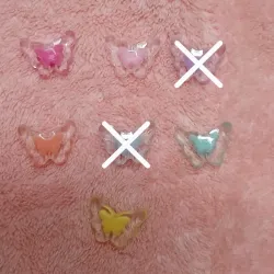 Mariposa transparente centro colores