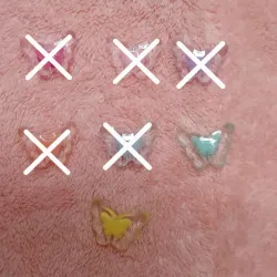 Mariposa transparente centro colores