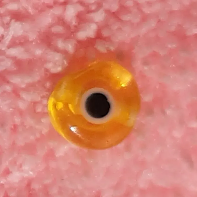 Ojos turcos planos 6 mm amarillo