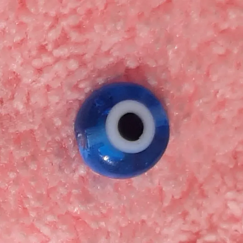 Ojos turcos planos 6 mm azul claro