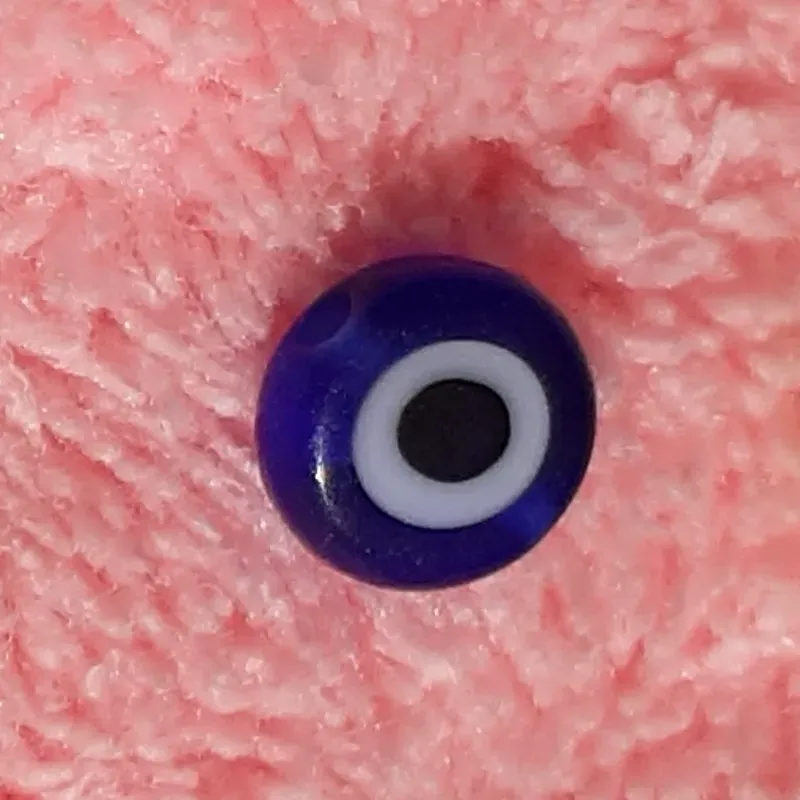 Ojos turcos planos 6 mm azul oscuro