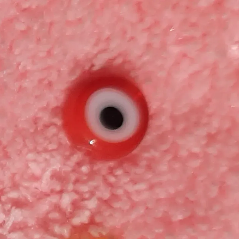 Ojos turcos planos 6 mm rojo