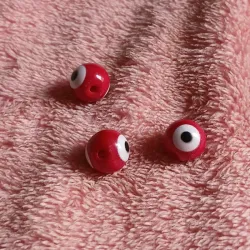 Ojos turcos redondos rojo 8 mm
