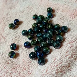 Pepas negras tornasol 6mm