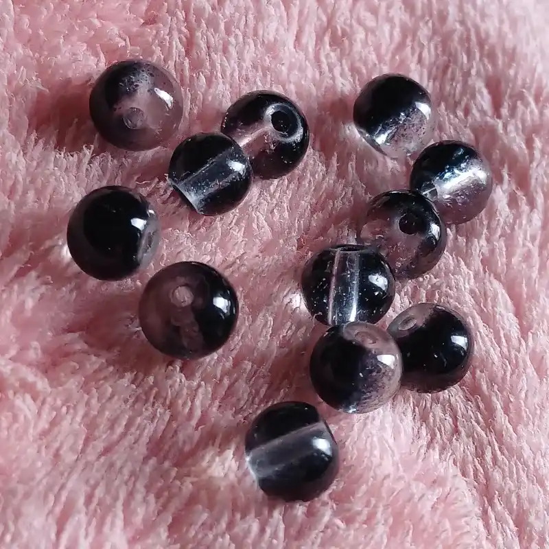 Perlas craqueladas negras 6mm