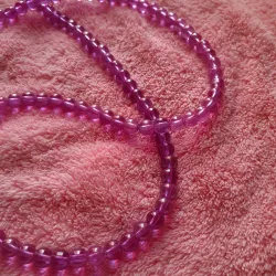 Perlas de cristal moradas 6 mm