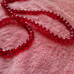 Perlas de cristal rojo 8 mm