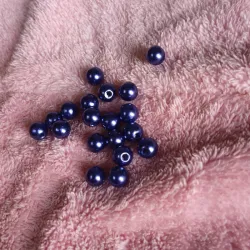 Perlas plásticas 6 mm azul/morado oscuro