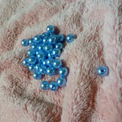 Perlas plásticas 6 mm azules