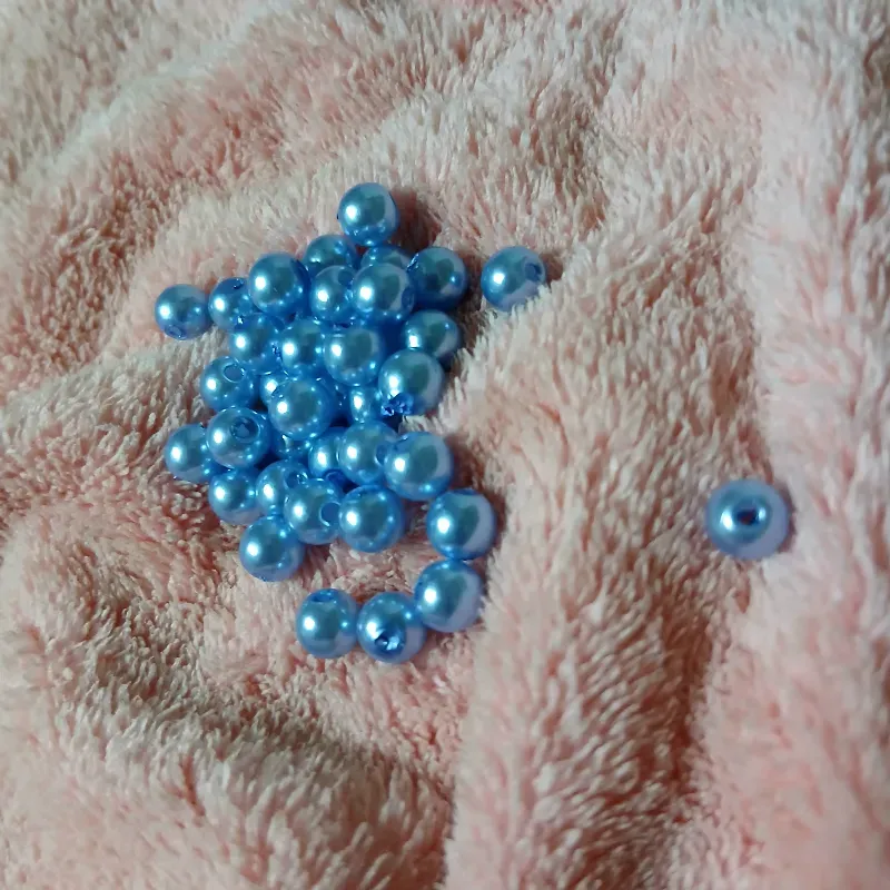 Perlas plásticas 6 mm azules