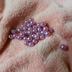 Perlas plásticas 6 mm moradas