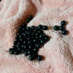 Perlas plásticas 6 mm negras