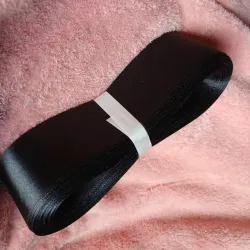 Rollo Cinta de satín 4 cm negro