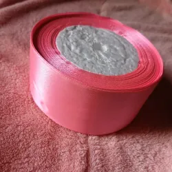 ⭕️ Rollo Cinta satín 4 cm rosado fuerte