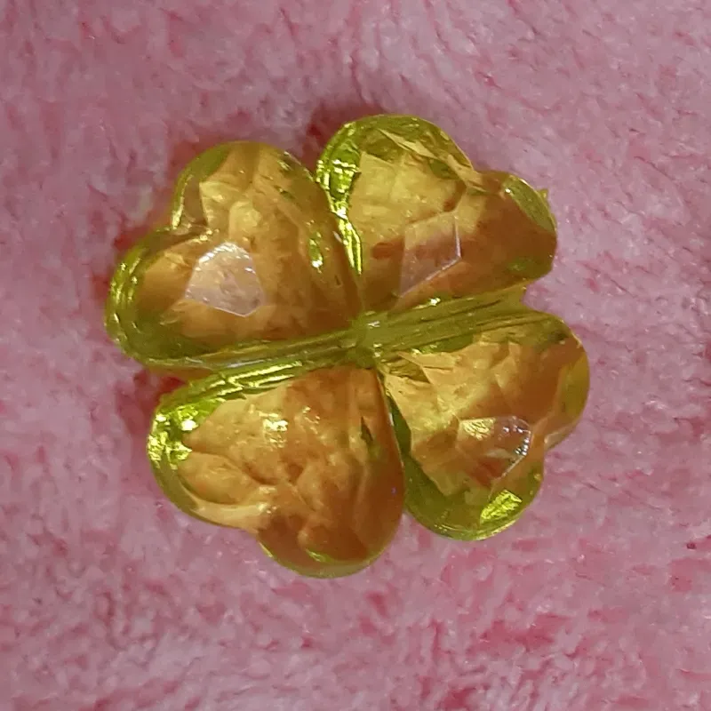 Trébol grande transparente amarillo