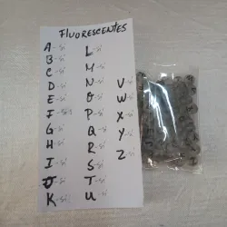 VOCALES - Sueltas fluorescentes letra negra