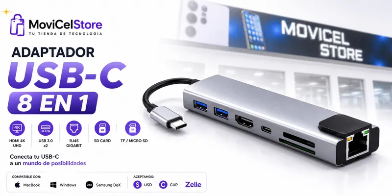 ADAPTADOR TIPO - C (8 en 1)