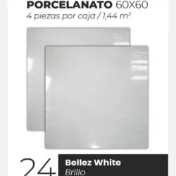 Losas Porcelanato Brillo Bellez White