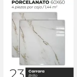 Losas Porcelanato Brillo Carrara