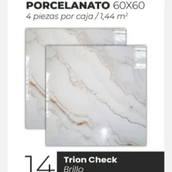 Losas Porcelanato Brillo Trion Check