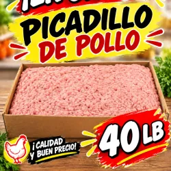 Caja de picadillo de pollo 40 lb