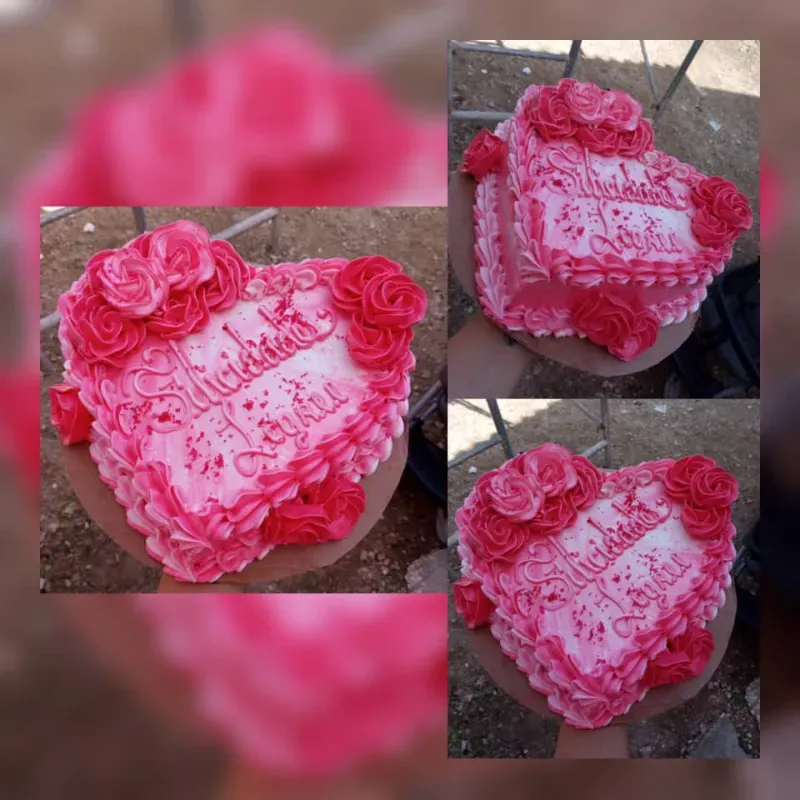 Kake en forma de corazon