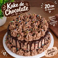 Kake sabor chocolate 20cm