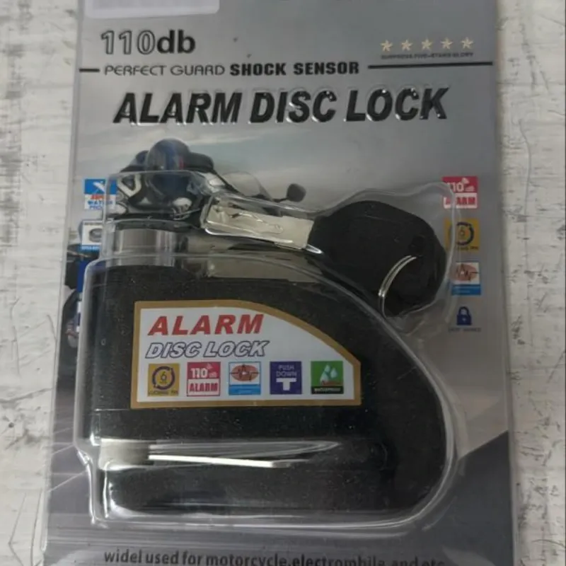 Candado para disco de moto con alarma