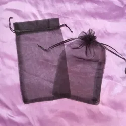Bolsas de organza negras