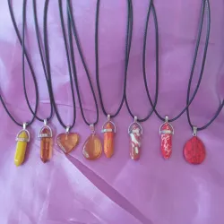 Cuarzos amarillos, naranjas, rojos