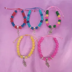 Pulseras con cuentas de cristal