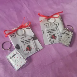 Llavero de amor empaquetado