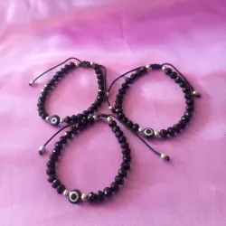 Pulsera ajustable swarovski negro