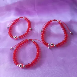 Pulsera ajustable swarovski rojo