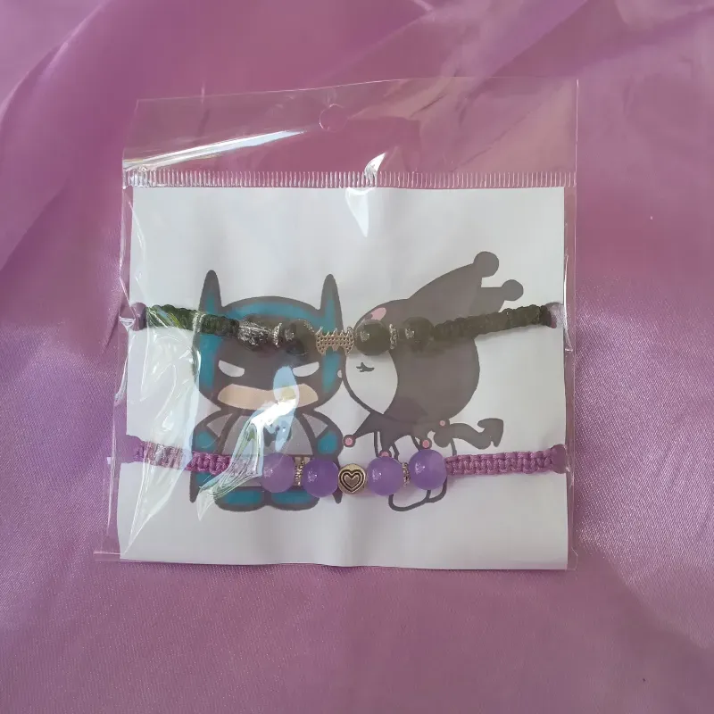 Pulseras tejidas batman · kuromi