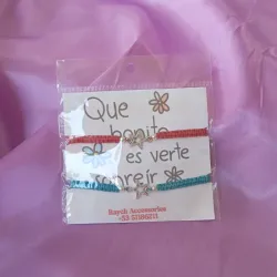 Pulseras tejidas con estrella