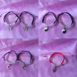 Pulseras tejidas con swarovski 